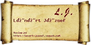 Lénárt József névjegykártya