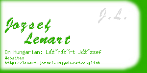 jozsef lenart business card
